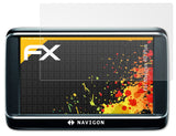 Panzerfolie atFoliX kompatibel mit Navigon 40 Plus, entspiegelnde und stoßdämpfende FX (3X)