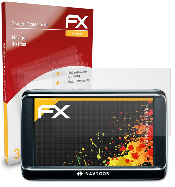 atFoliX FX-Antireflex Displayschutzfolie für Navigon 40 Plus