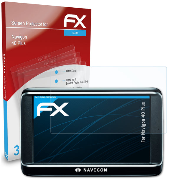 atFoliX FX-Clear Schutzfolie für Navigon 40 Plus