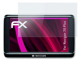 Glasfolie atFoliX kompatibel mit Navigon 70 Plus, 9H Hybrid-Glass FX