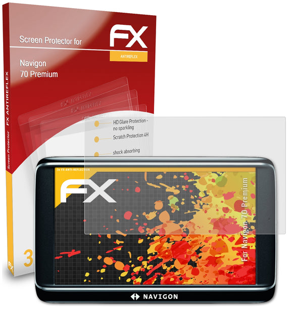 atFoliX FX-Antireflex Displayschutzfolie für Navigon 70 Premium