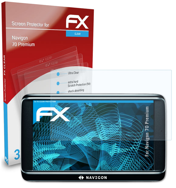 atFoliX FX-Clear Schutzfolie für Navigon 70 Premium