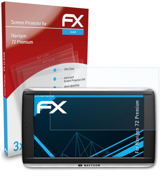 atFoliX FX-Clear Schutzfolie für Navigon 72 Premium