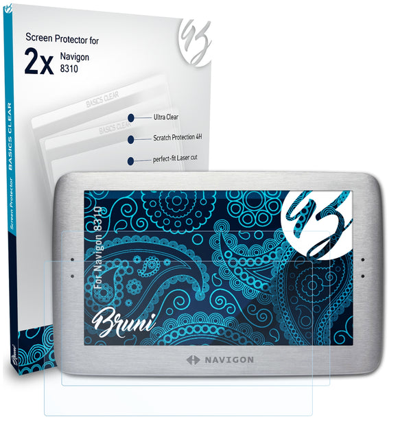 Bruni Basics-Clear Displayschutzfolie für Navigon 8310