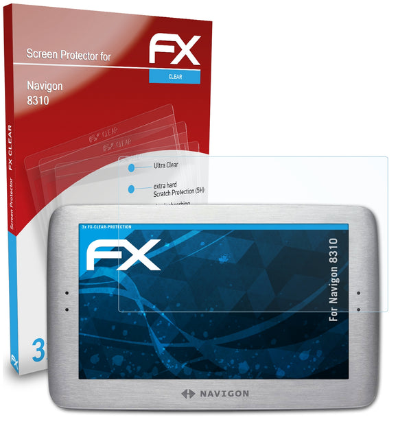 atFoliX FX-Clear Schutzfolie für Navigon 8310