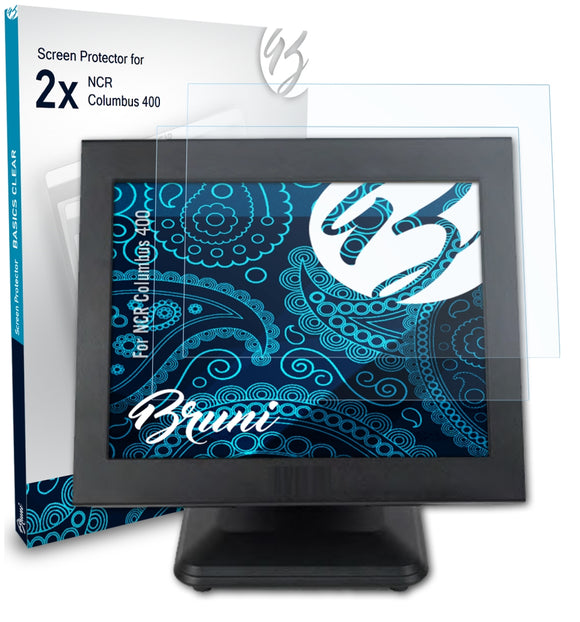 Bruni Basics-Clear Displayschutzfolie für NCR Columbus 400