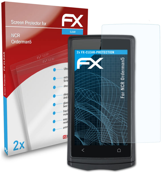atFoliX FX-Clear Schutzfolie für NCR Orderman5