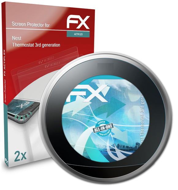 atFoliX FX-ActiFleX Displayschutzfolie für Nest Thermostat (3rd generation)