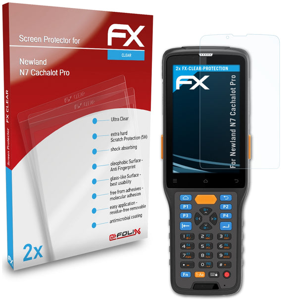 atFoliX FX-Clear Schutzfolie für Newland N7 Cachalot Pro