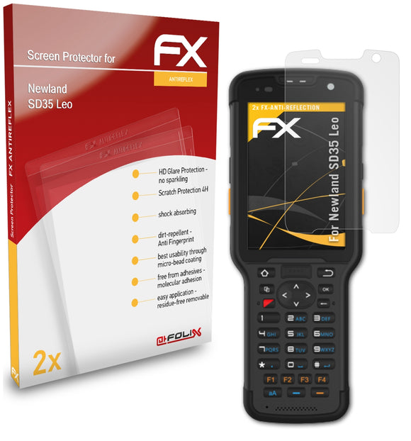 atFoliX FX-Antireflex Displayschutzfolie für Newland SD35 Leo