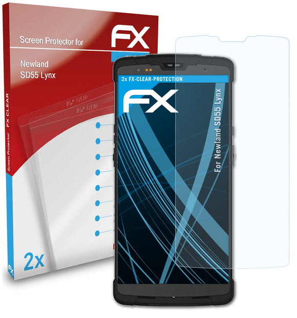 atFoliX FX-Clear Schutzfolie für Newland SD55 Lynx