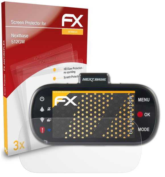 atFoliX FX-Antireflex Displayschutzfolie für Nextbase 512GW