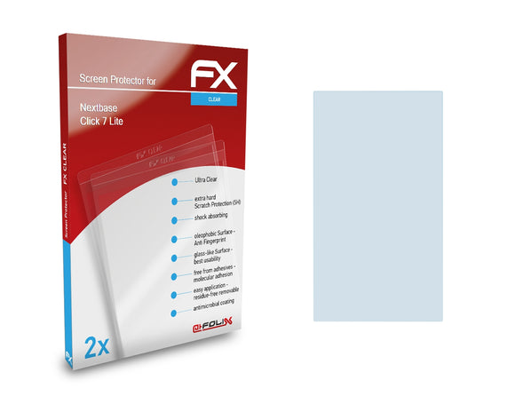 atFoliX FX-Clear Schutzfolie für Nextbase Click 7 Lite