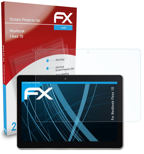 atFoliX FX-Clear Schutzfolie für Nextbook Flexx 10