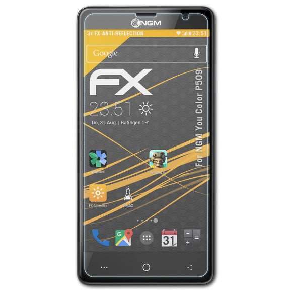 atFoliX FX-Antireflex Displayschutzfolie für NGM You Color P509