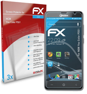 atFoliX FX-Clear Schutzfolie für NGM You Color P551