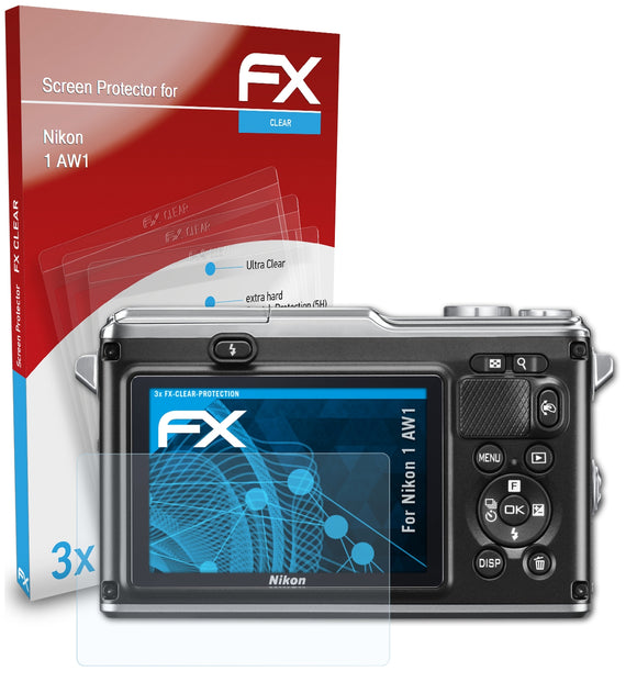 atFoliX FX-Clear Schutzfolie für Nikon 1 AW1