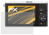 Panzerfolie atFoliX kompatibel mit Nikon 1 J4, entspiegelnde und stoßdämpfende FX (3X)