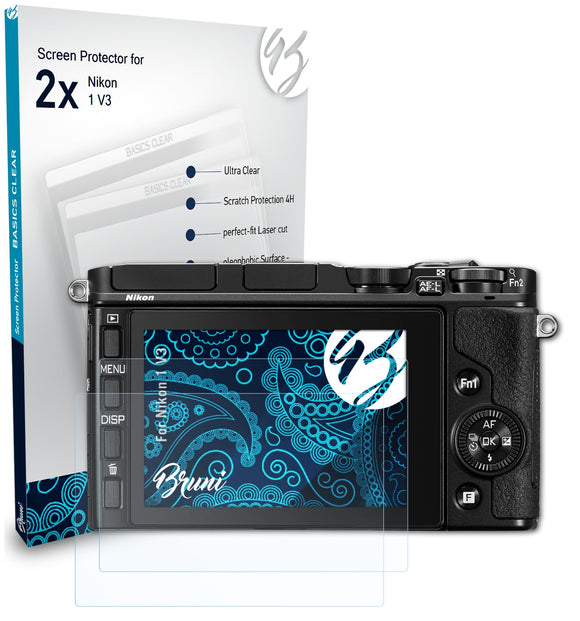 Bruni Basics-Clear Displayschutzfolie für Nikon 1 V3