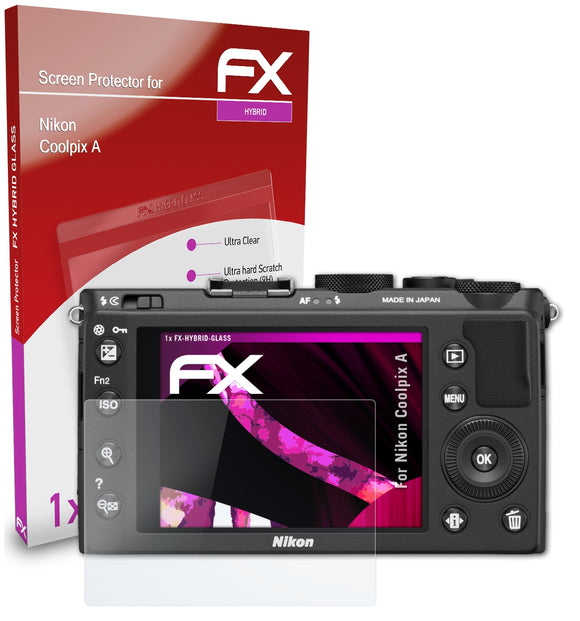 atFoliX FX-Hybrid-Glass Panzerglasfolie für Nikon Coolpix A