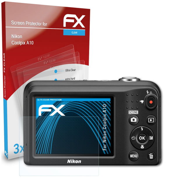atFoliX FX-Clear Schutzfolie für Nikon Coolpix A10