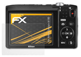 Panzerfolie atFoliX kompatibel mit Nikon Coolpix A100, entspiegelnde und stoßdämpfende FX (3X)
