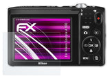 Glasfolie atFoliX kompatibel mit Nikon Coolpix A100, 9H Hybrid-Glass FX