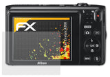 Panzerfolie atFoliX kompatibel mit Nikon Coolpix A300, entspiegelnde und stoßdämpfende FX (3X)