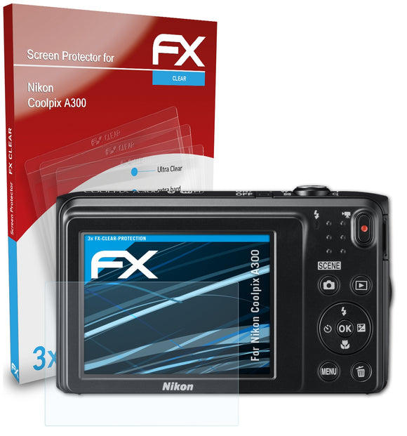 atFoliX FX-Clear Schutzfolie für Nikon Coolpix A300