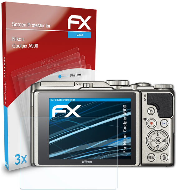 atFoliX FX-Clear Schutzfolie für Nikon Coolpix A900