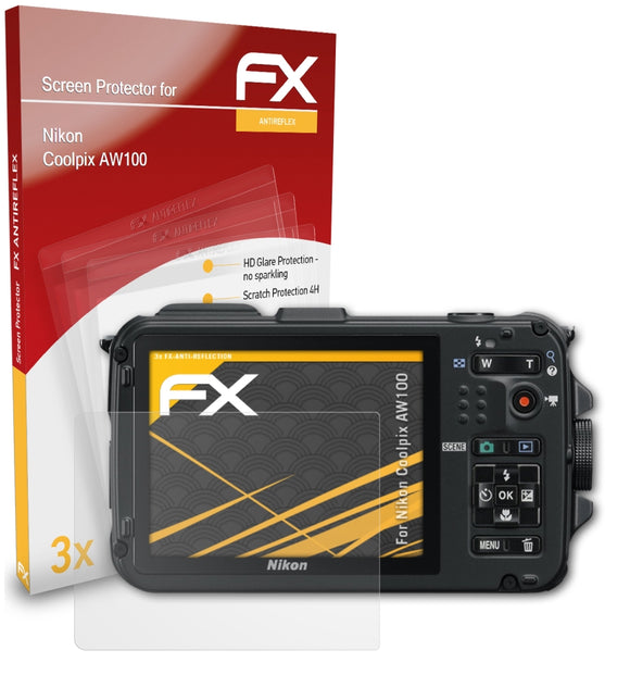 atFoliX FX-Antireflex Displayschutzfolie für Nikon Coolpix AW100