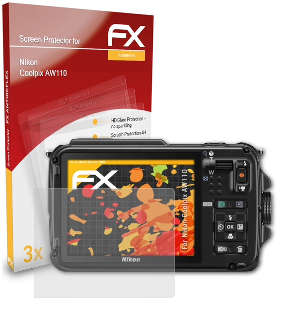atFoliX FX-Antireflex Displayschutzfolie für Nikon Coolpix AW110
