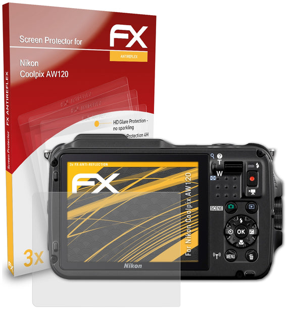 atFoliX FX-Antireflex Displayschutzfolie für Nikon Coolpix AW120