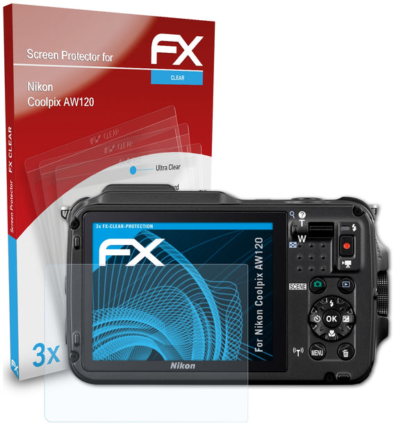 atFoliX FX-Clear Schutzfolie für Nikon Coolpix AW120