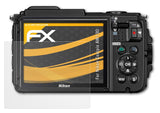 Panzerfolie atFoliX kompatibel mit Nikon Coolpix AW130, entspiegelnde und stoßdämpfende FX (3X)