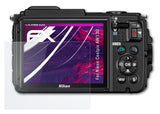 Glasfolie atFoliX kompatibel mit Nikon Coolpix AW130, 9H Hybrid-Glass FX