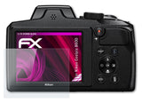 Glasfolie atFoliX kompatibel mit Nikon Coolpix B600, 9H Hybrid-Glass FX