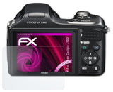 Glasfolie atFoliX kompatibel mit Nikon Coolpix L100, 9H Hybrid-Glass FX