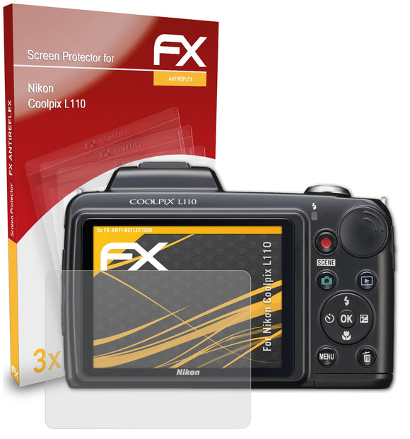 atFoliX FX-Antireflex Displayschutzfolie für Nikon Coolpix L110