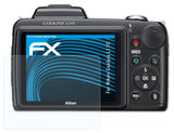 atFoliX Schutzfolie kompatibel mit Nikon Coolpix L110, ultraklare FX Folie (3X)