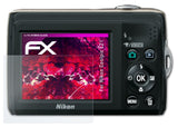 atFoliX Glasfolie kompatibel mit Nikon Coolpix L21, 9H Hybrid-Glass FX Panzerfolie