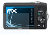atFoliX Schutzfolie kompatibel mit Nikon Coolpix L22, ultraklare FX Folie (3X)
