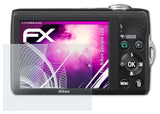 atFoliX Glasfolie kompatibel mit Nikon Coolpix L22, 9H Hybrid-Glass FX Panzerfolie