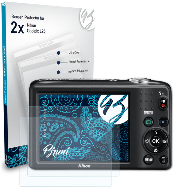 Bruni Basics-Clear Displayschutzfolie für Nikon Coolpix L25