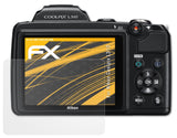 Panzerfolie atFoliX kompatibel mit Nikon Coolpix L310, entspiegelnde und stoßdämpfende FX (3X)