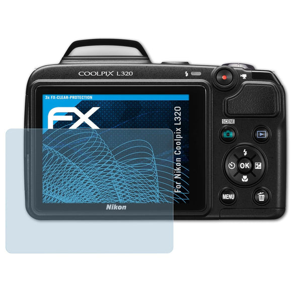 atFoliX FX-Clear Schutzfolie für Nikon Coolpix L320