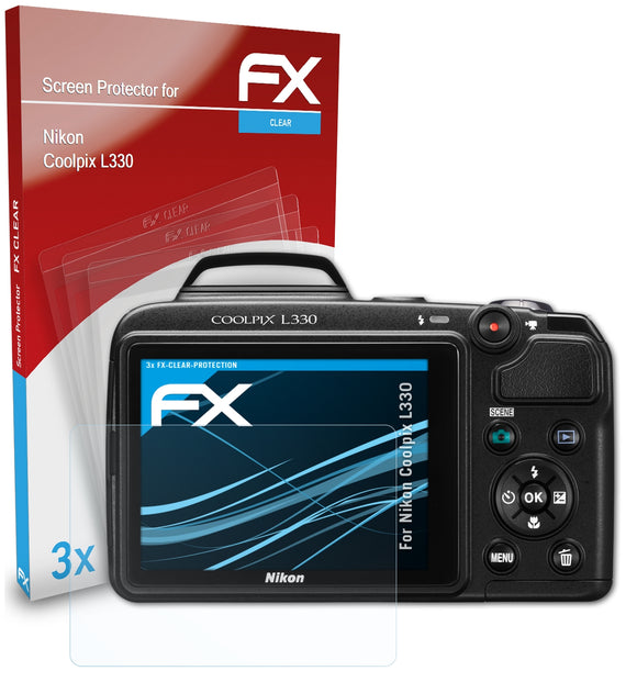atFoliX FX-Clear Schutzfolie für Nikon Coolpix L330