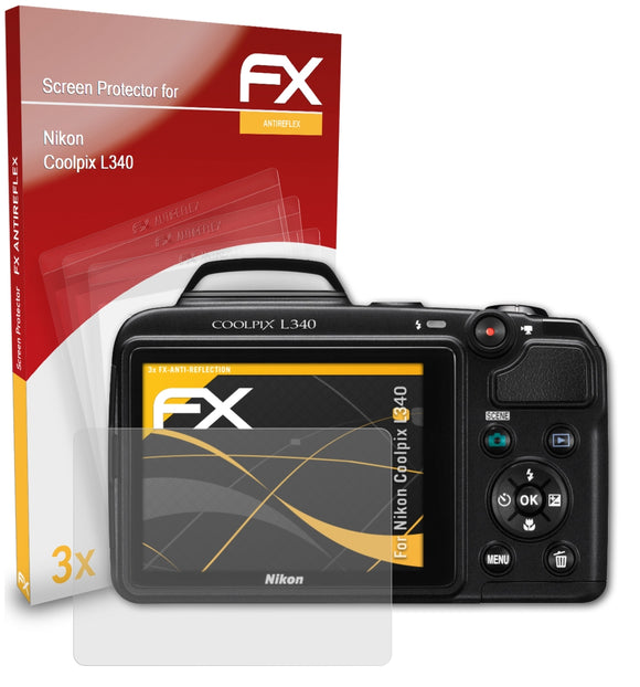 atFoliX FX-Antireflex Displayschutzfolie für Nikon Coolpix L340