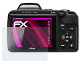 Glasfolie atFoliX kompatibel mit Nikon Coolpix L340, 9H Hybrid-Glass FX