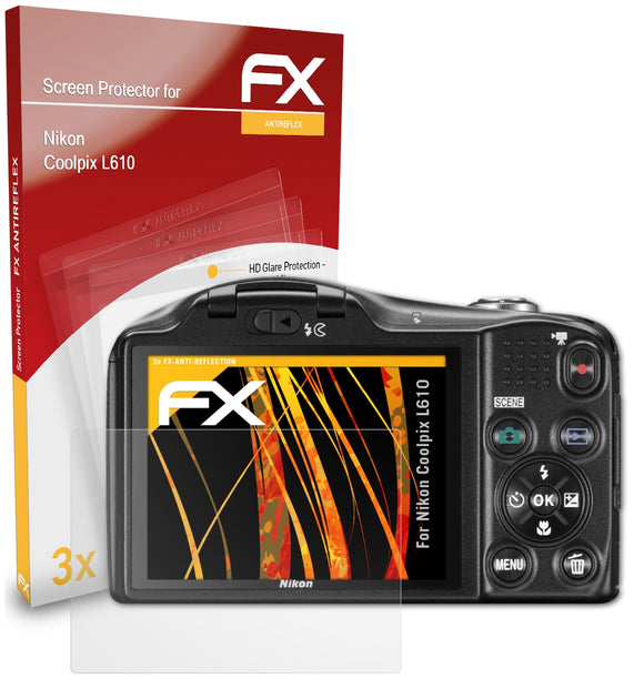 atFoliX FX-Antireflex Displayschutzfolie für Nikon Coolpix L610